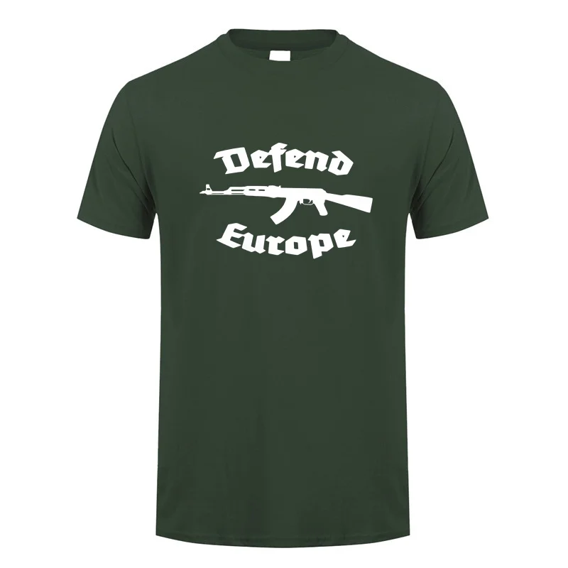 الدفاع عن أوروبا تي شيرت الصيف مضحك الرجال قصيرة الأكمام تي شيرتات قطن للجنسين المتضخم التي شيرت رجل بلايز 21 ألوان DY-185 #6