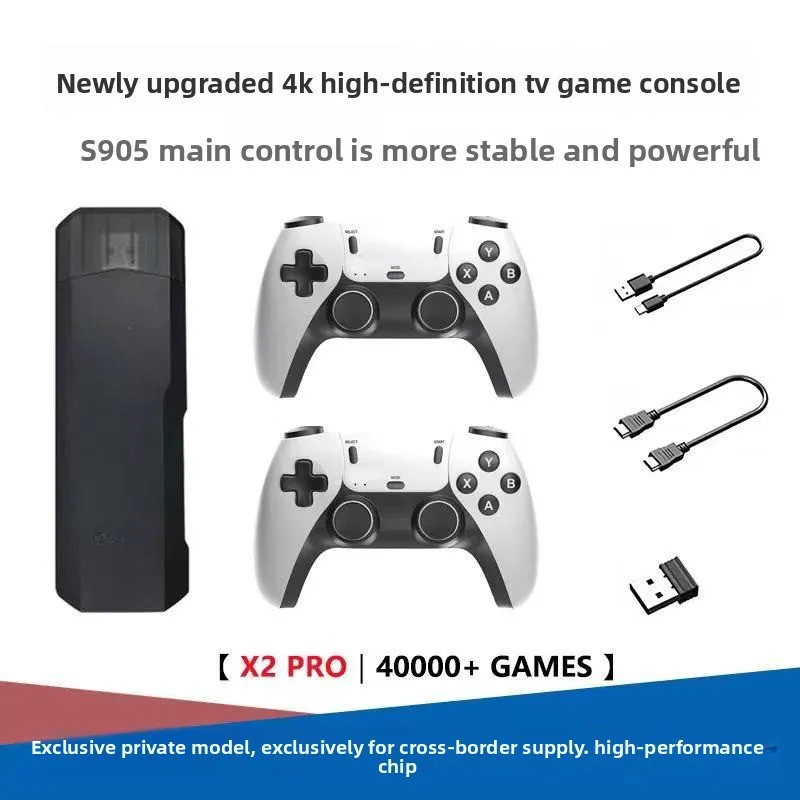 New X2PRO Home Game Console HD 2.4G Wireless Retro PSP TV 3D Game Box Home Use