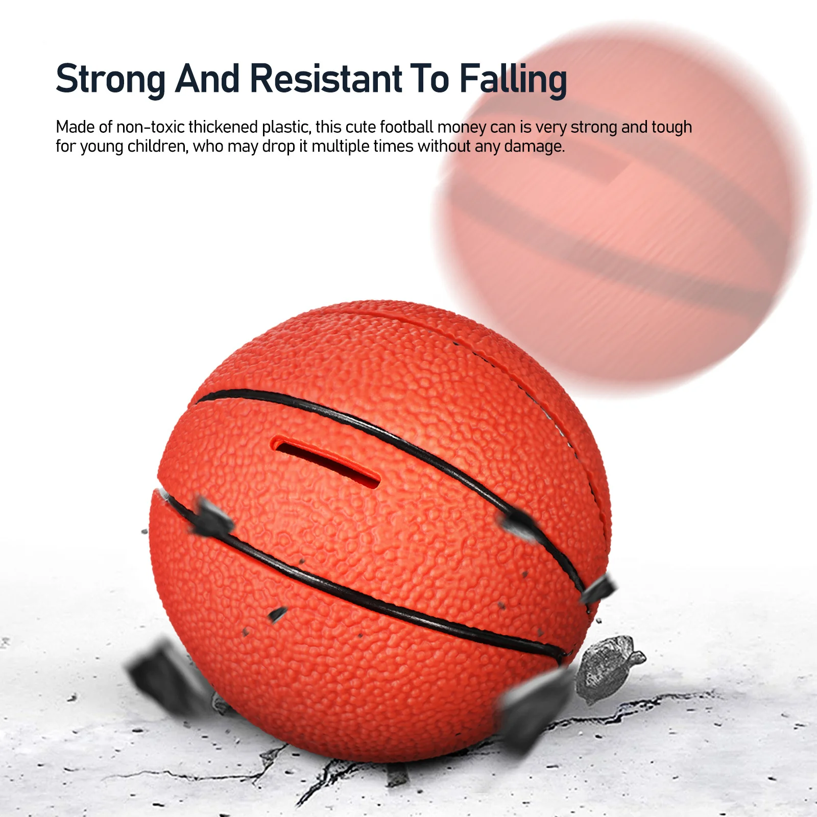 

2Pcs Basketball Soccer Piggy Banks Chic Design Easy Use Kids Gift Home Decor Piggy Bank for Kids Soccer for Boys 8-12