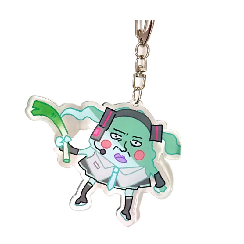 Hatsune Miku Portachiavi in acrilico Anime Divertente Ciondolo per borsa Coppia Portachiavi Zaino per cartoni animati Fascino Portachiavi per auto Decorazione di gioielli