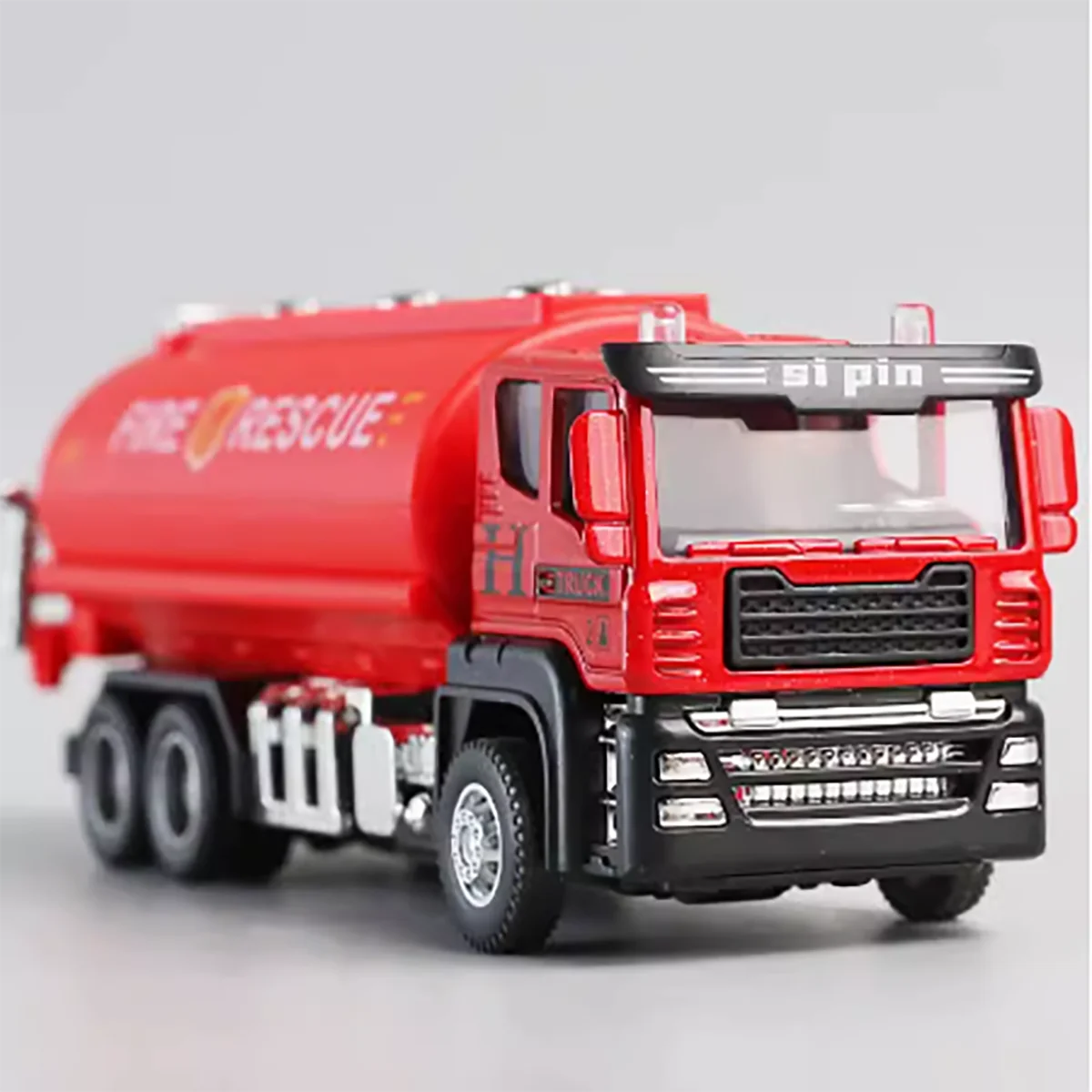 Brinquedo de carro inercial, simulação de cabeça de liga, motor de incêndio, caminhão de escada, modelo de aspersão de água, brinquedo de menino, brinquedo de veículo de engenharia