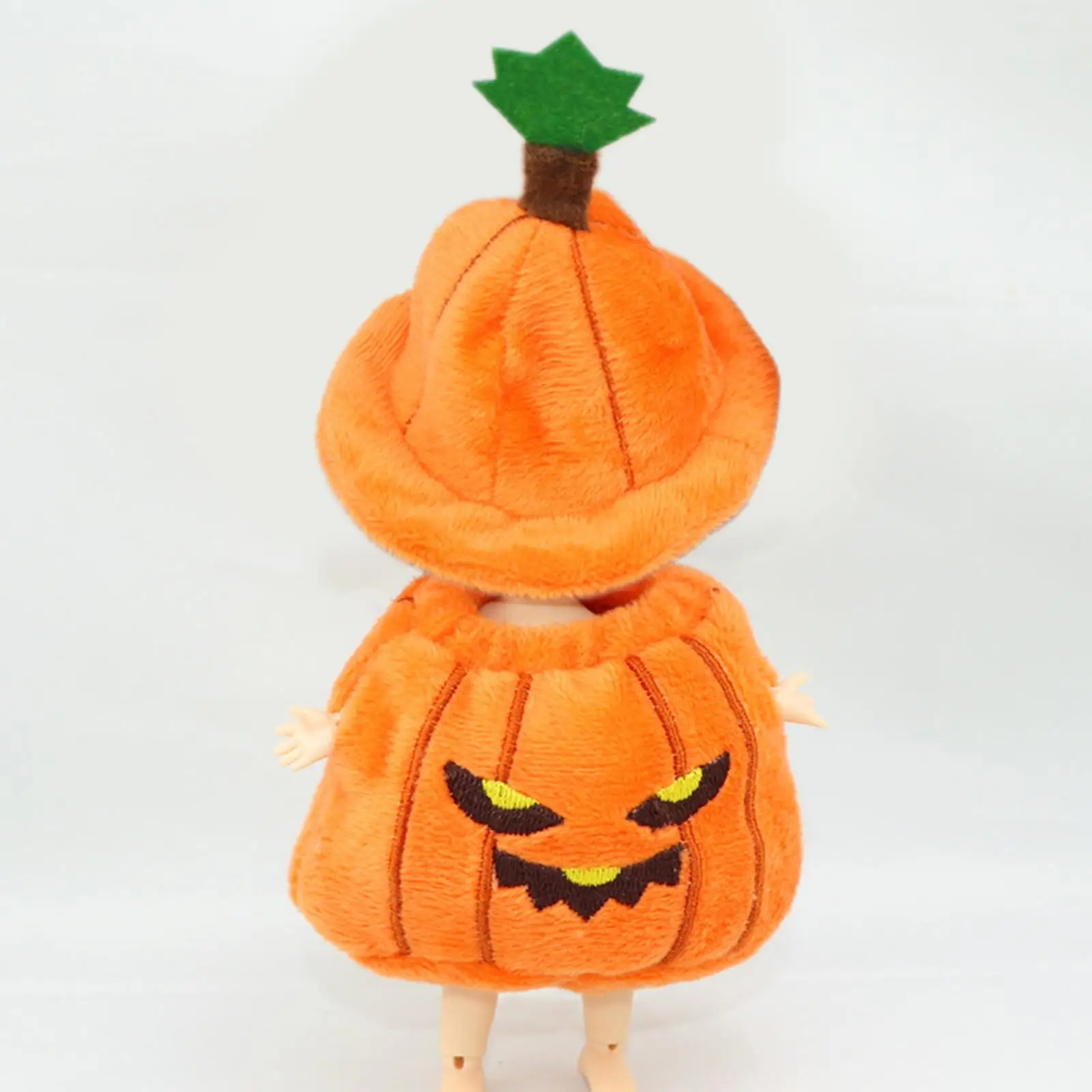 BJD Doll Clothes Halloween 1/12 Doll Pumpkin Clothing Hat for Ob11 Boys Girl