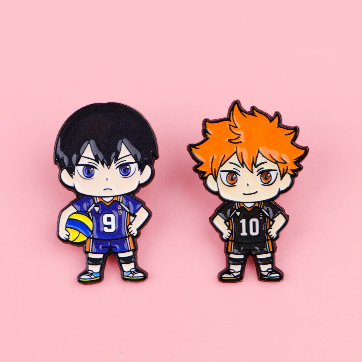 2pcs/set Cute Boys Enamel Pin Cartoon Anime Badge On Backpack Lapel Pins Kawaii Brooches for Jackets Cosplay Accessories Gift