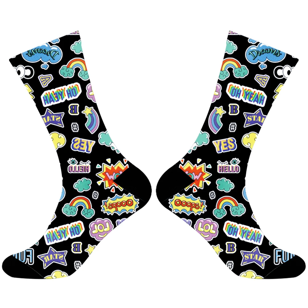 Calcetines de algodón con estampado de dibujos animados para Halloween, medias de estilo Harajuku, Hip-Hop, novedad de 2024