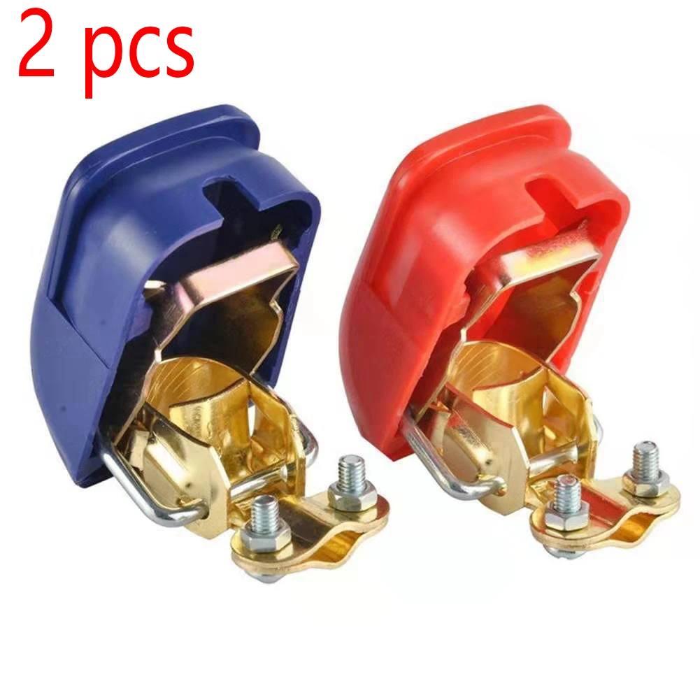 Positive & Negative Electrode A Pair Quick Release Lift Off Connector Clamps Car Battery Terminals