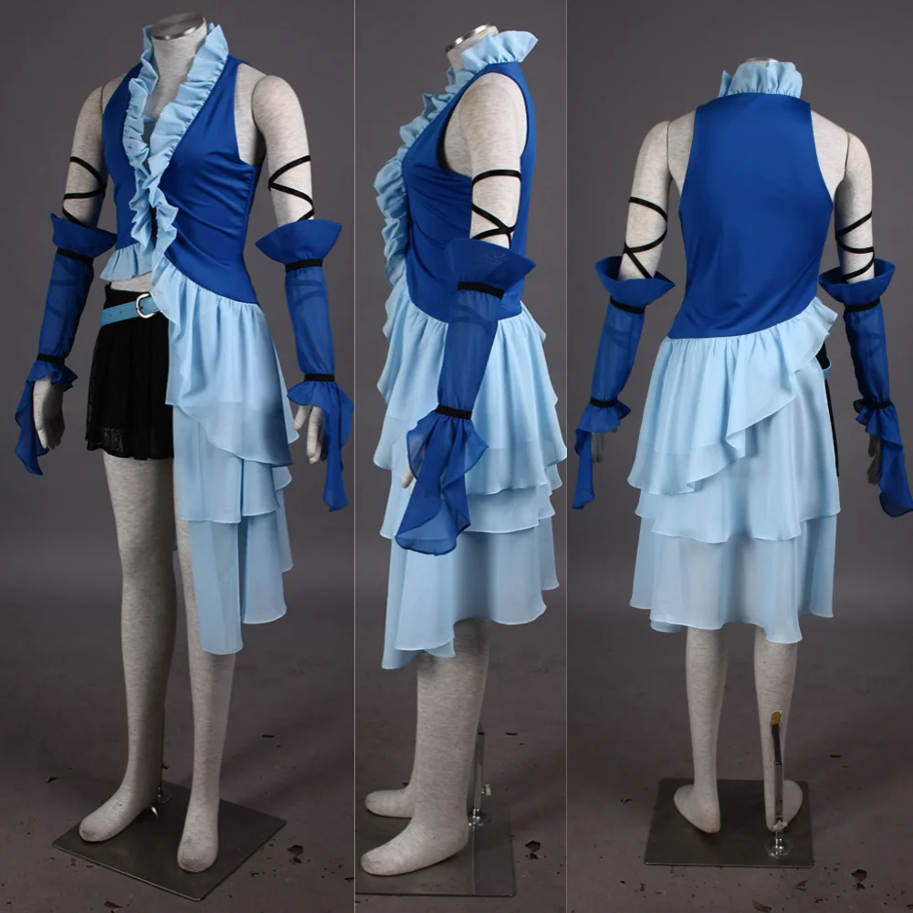 

Game FF10 Yuna Cosplay Costume Fantasy XII Yuna Songstress Dress Top Shorts Outfit Full Set Woman Anime Dresses Custom Made