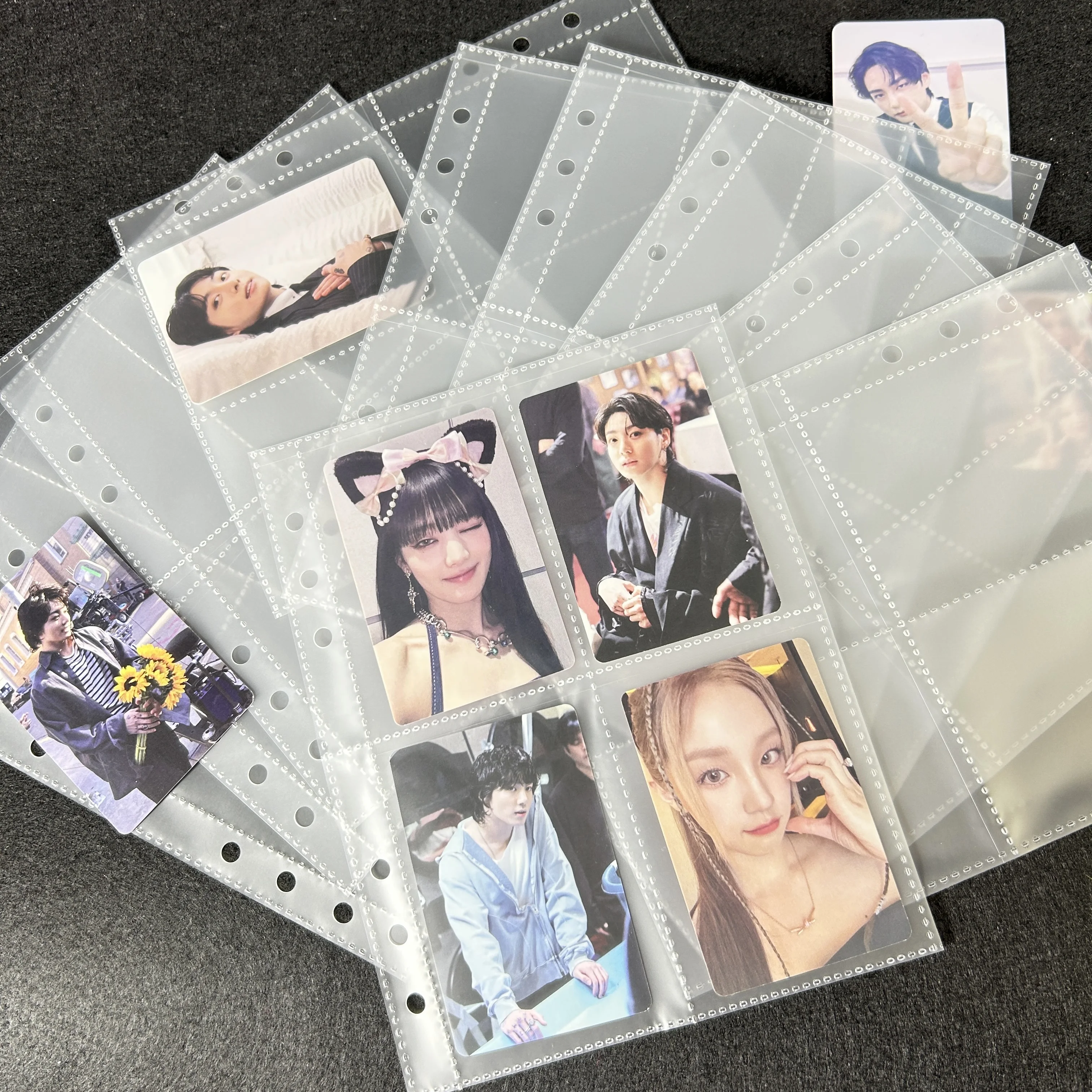 Image of 10 Stück A5 Fotoalbum-Einlagen 1P 2P 4P Fotoalbum-Nachfüllblätter Fotokarten-Ersatzbeutel Taschen für Instax Namenskarten