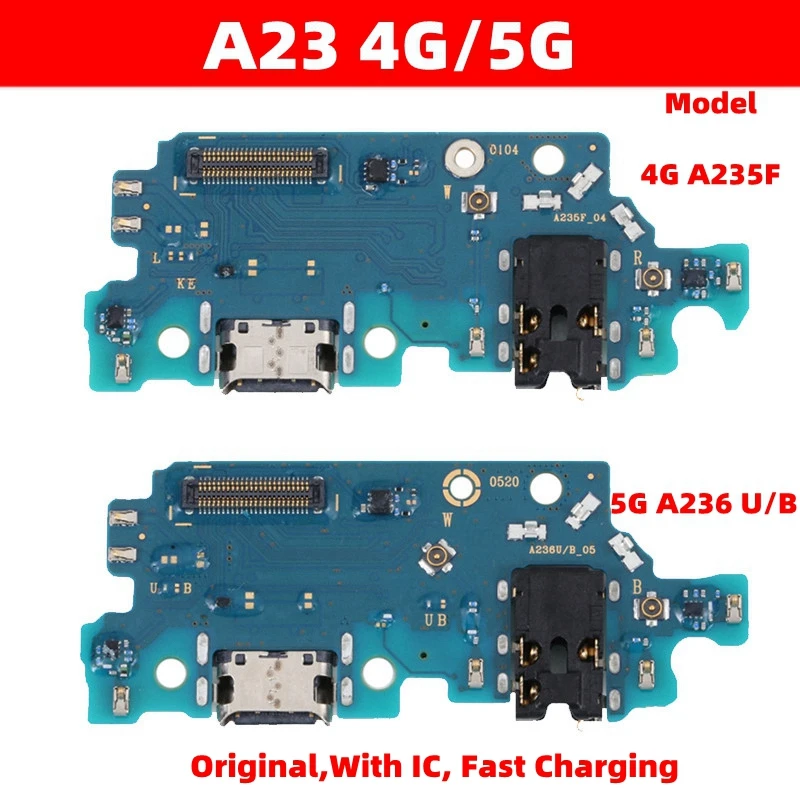 

С IC для Samsung Galaxy A23 4G/телефон Быстрая зарядка USB порт зарядного устройства док-разъем гибкий кабель Запчасти для смартфона