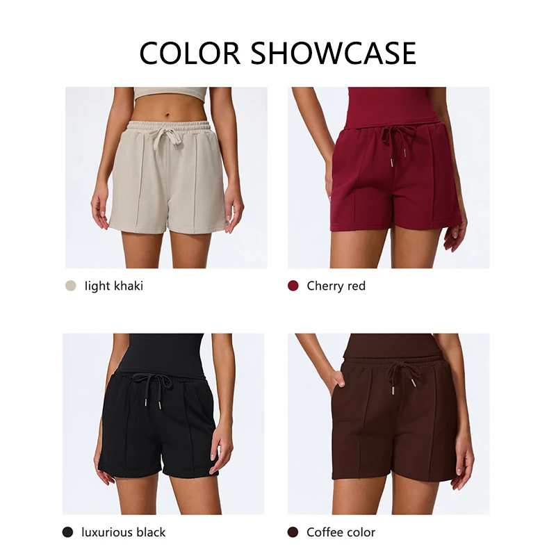 

Спортивные брюки для женщин, свободные, удобные, с карманами на шнурке, повседневные, для занятий спортом на открытом воздухе, для бега, тренировок, йоги, женские шорты