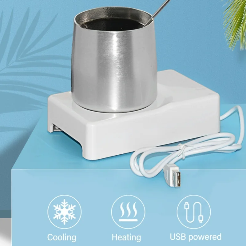 10°C To 45°C USB Mug Warmer Cooler Dual Use Compact Beverage Warmer Cooler For Office Home Car