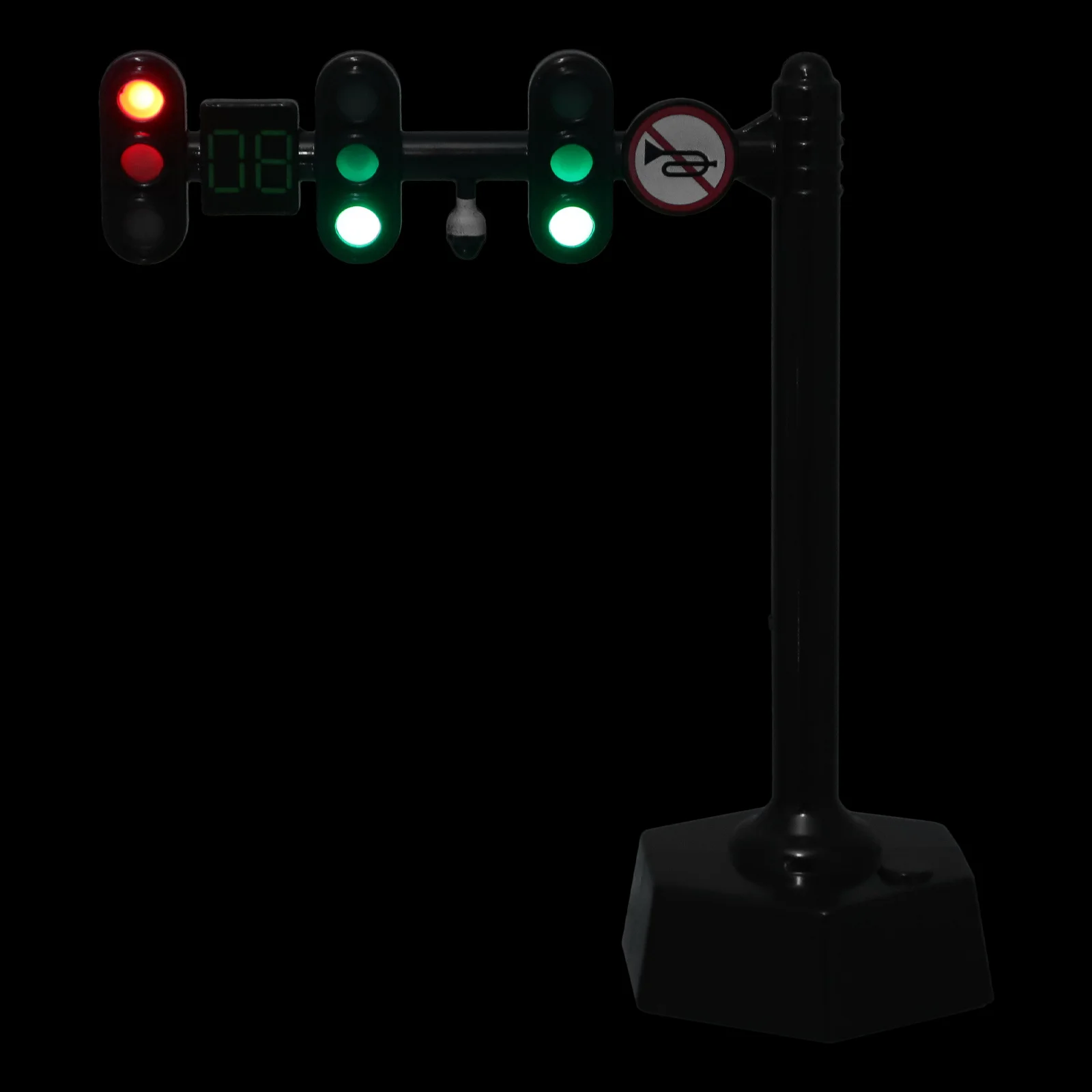 ضوء الصوت إشارة المرور واقعية أحمر أخضر Led إشارة تعليمية التظاهر تعلم المرور - السكك الحديدية الصغيرة