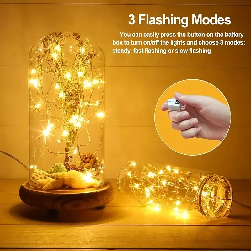 30 Packs Fairy Tale Lamp Battery Operated String Light 20 LED Mini String Light Waterproof For Wedding Party DIY Bedroom Decor