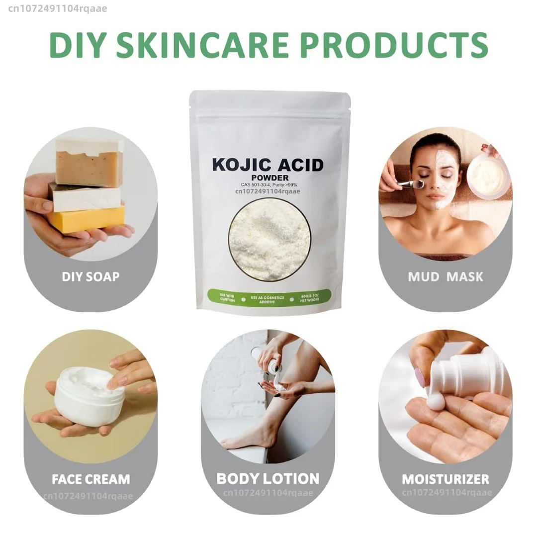 Kojic Acid Crystal for Soap Making, 99% Purity Kojic Acid Dipalmitate, Antioxidant & Preservative for Skin Care Fragrance, Spice