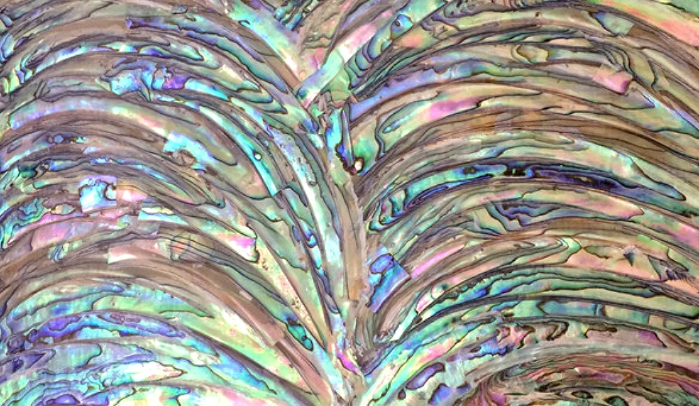 

Abalone shell veneer sheet paua slice inlay 240x140x0.2mm B04