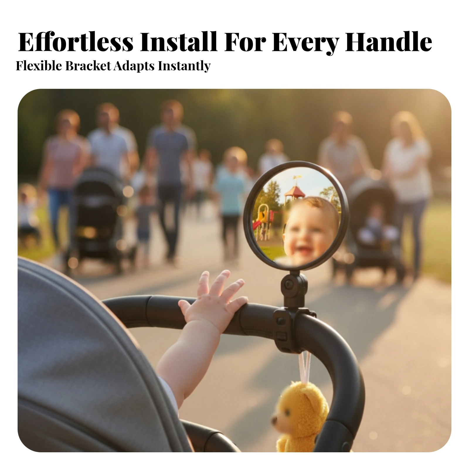 Bike Handlebar Mirror Vehicle Accessory Wide View 8 Cm Handlebar Mirror Rear Visibility for Electric Bike