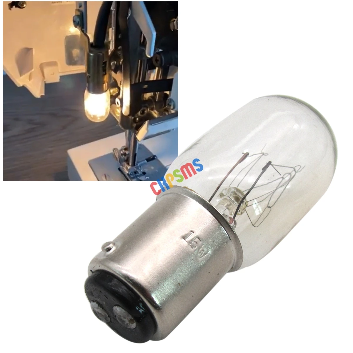 5PCS #BA15D 110V  BULB 15W BAYONET DOUBLE CONTACT FOR Singer Home Sewing Machines