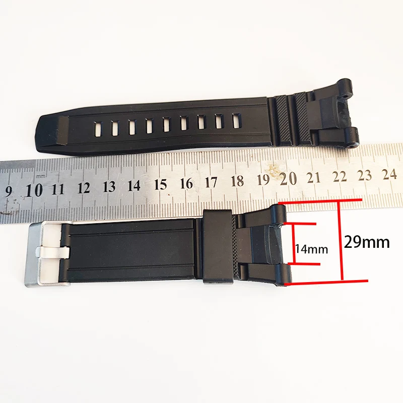 Rubber Watch Bracelet for Casio Pro-trek PRG-40 PRG-240 Series Black Strap PRG40 PRG240 /PAG-40/3246/3372 Wristband Accessories