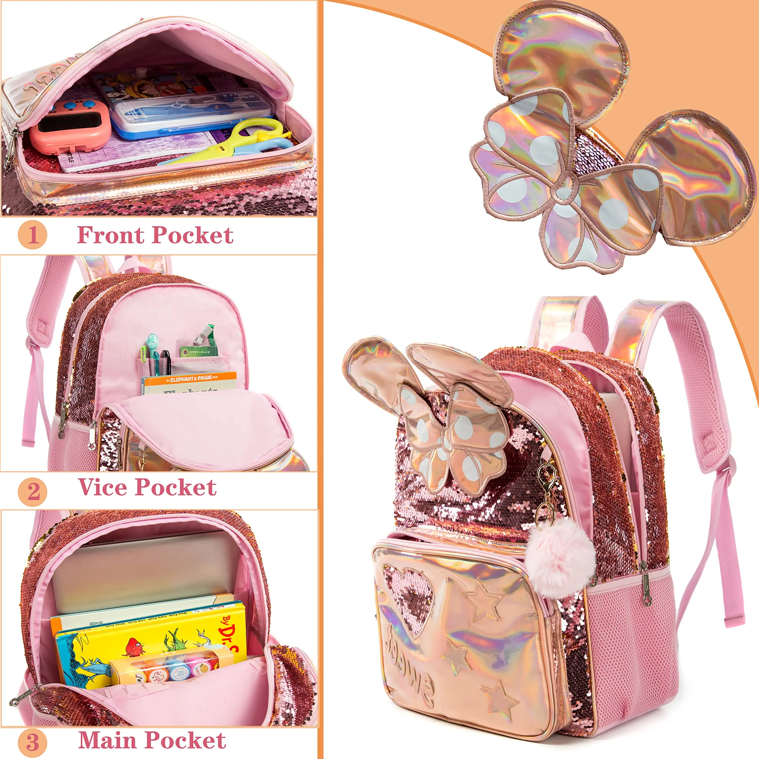 Backpack for Girls 16\