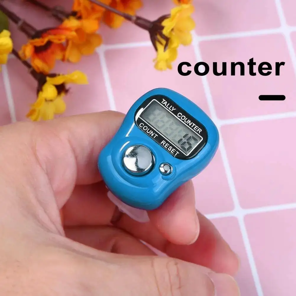 LED Finger Ring Counter Quick Response Adjustable Circle Counter Mini Digit LCD Digital Golf Finger Hand Ring Stitch Marker Home