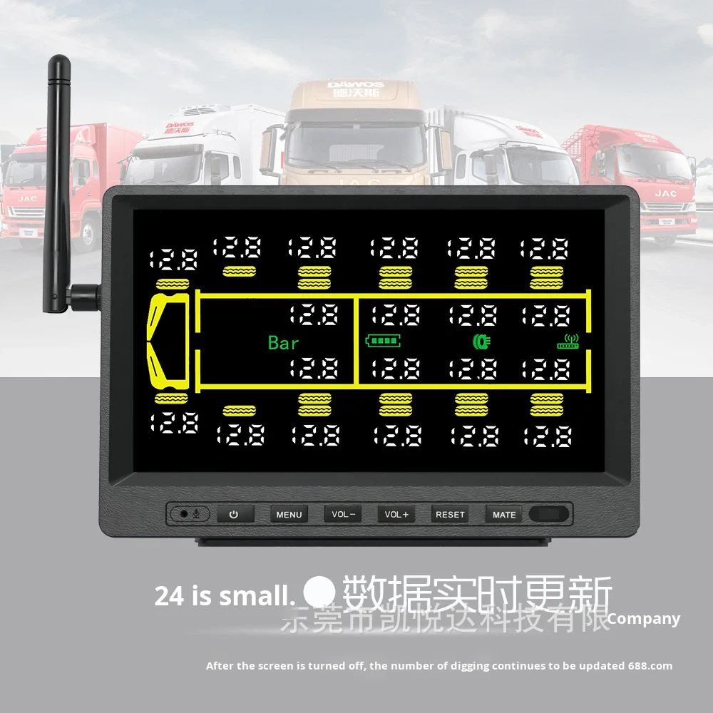 TPMS for 8-22 wheels hevay truck Digital Tire Pressure Monitor for Truck /Bus Commercial  Mining Vehicles with 0-15bar Range