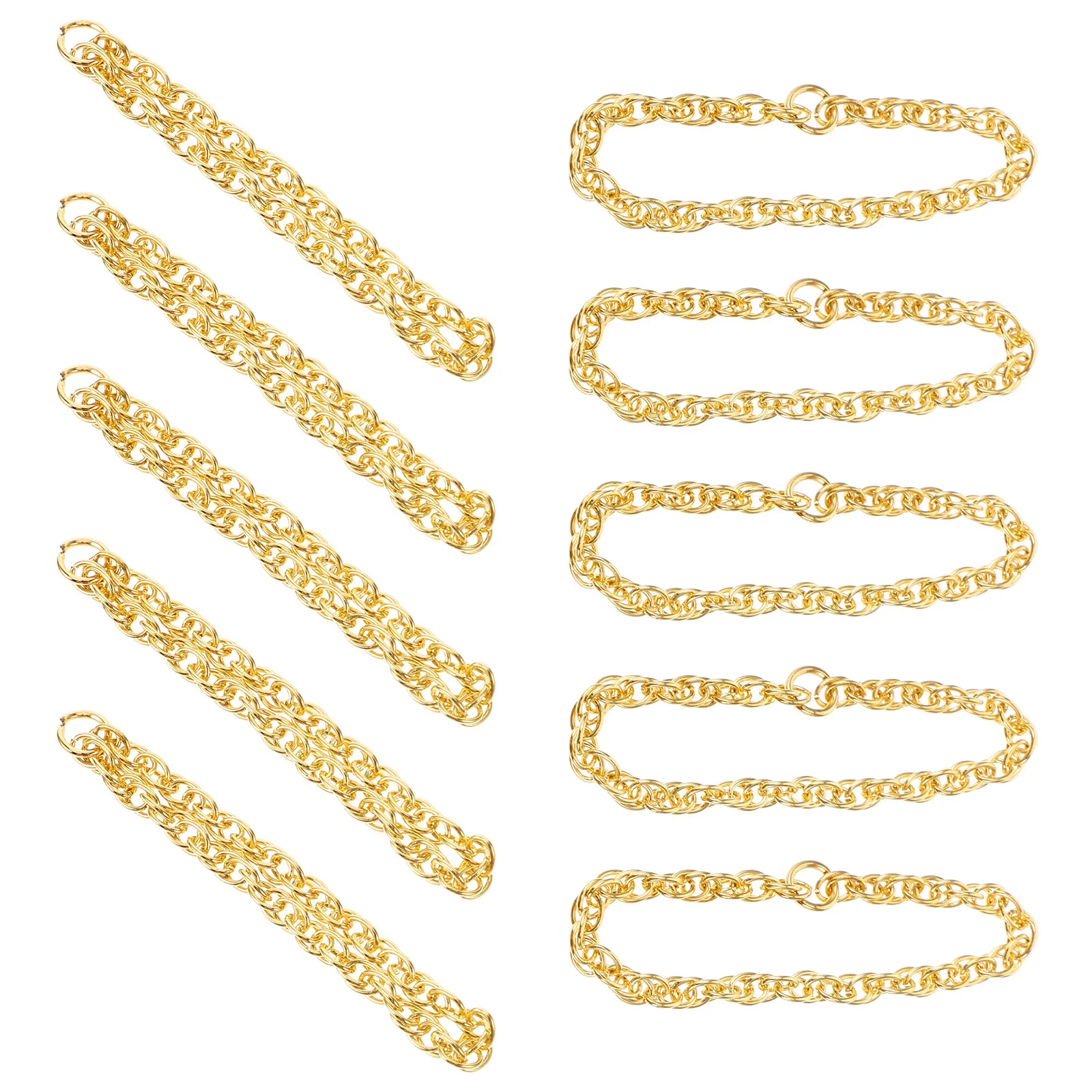 10 Pcs Cars Toys Little Yellow Duck Jewelry Chain Mini Necklace Charm Set Pendant for Dolls Pretend Golden Hip Hop Twist