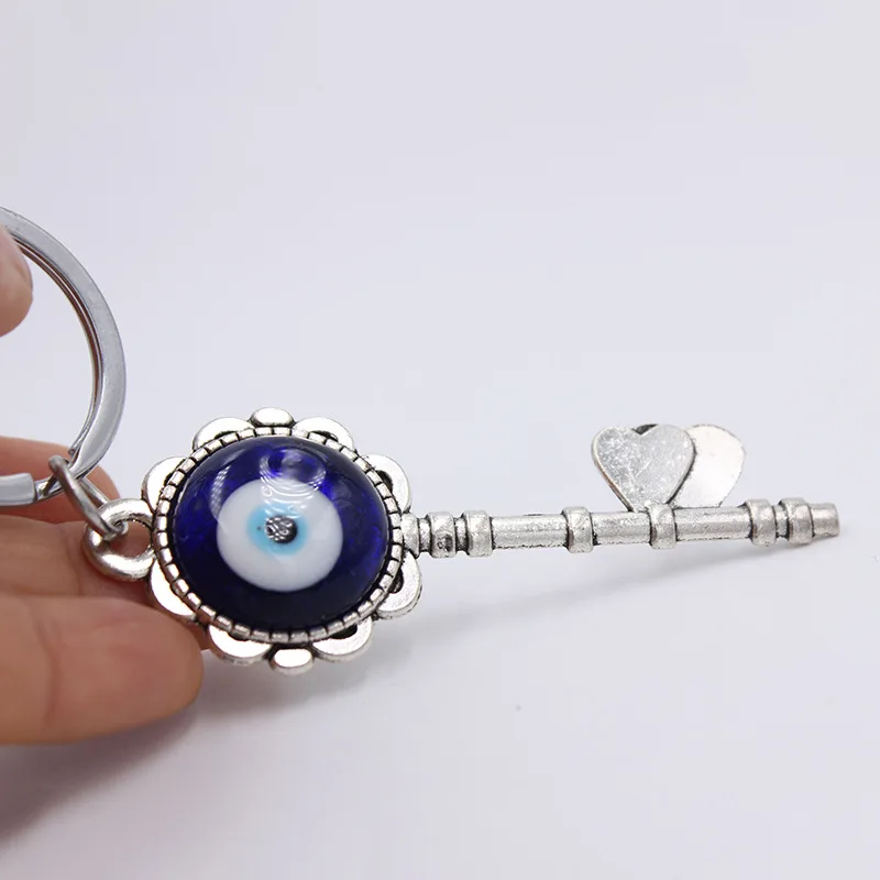 Turkish Blue Evil Eye Hanging Decor Heart Pendant Amulets Ornament Car Home Garden Keychain Protection Lucky Gift for Friends