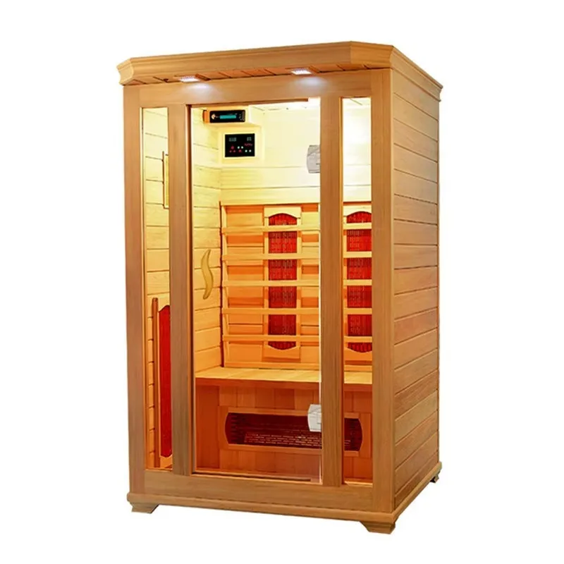 

Brand new indoor/outdoor dry steam infrared sauna rooms, constructed with hemlock solid wood.