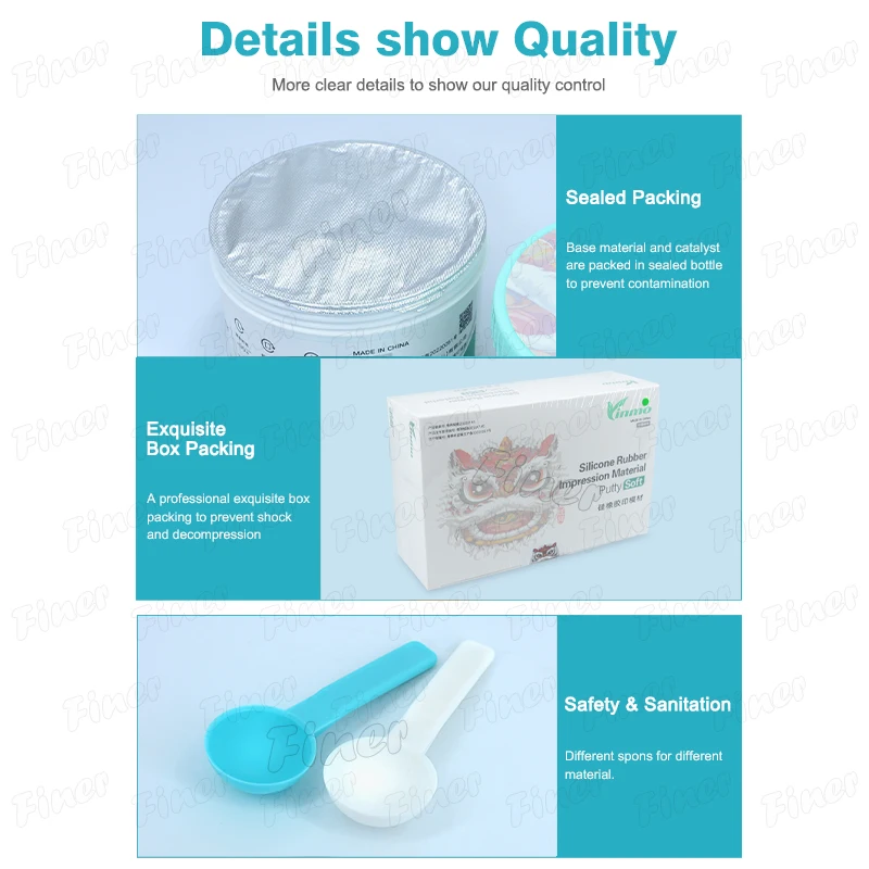 Dental Silicone Impression Material Putty Heavy Body Dentistry Impression Material Kit Light Body Rubber Dentist Supplies