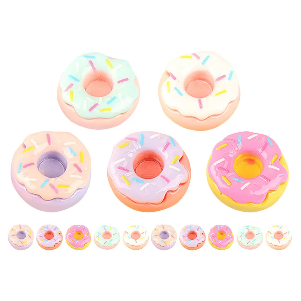 20개 미니어처 도넛 시뮬레이션 세트 사실적인 작은 컬러풀한 모형 음식 소품 DIY 장식 미니 하우스 주방 액세서리 사진 촬영용