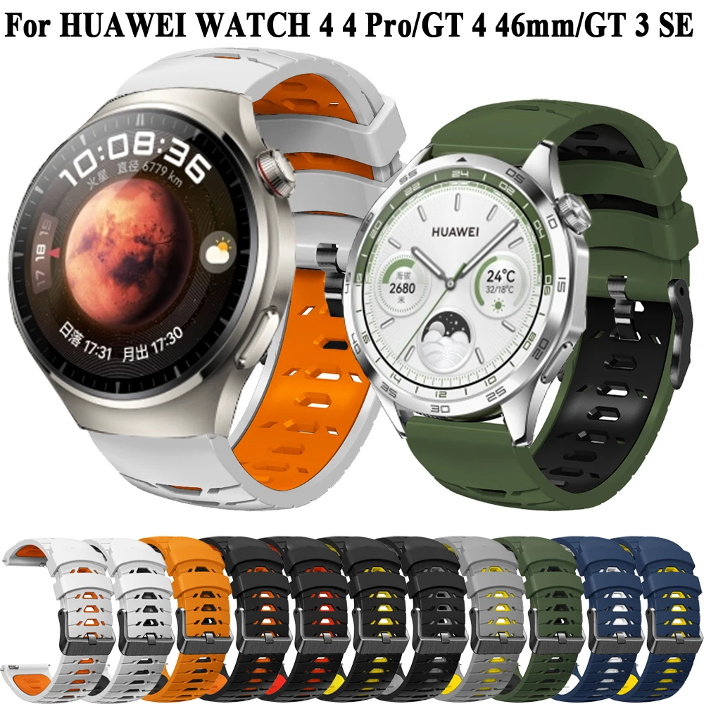 22mm Silicone Watch Strap For Huawei Watch 4 Pro Sport Band Bracelet For Huawei GT 4 GT4 46mm GT3 GT2 GT 3 2 Pro 46mm Watchband