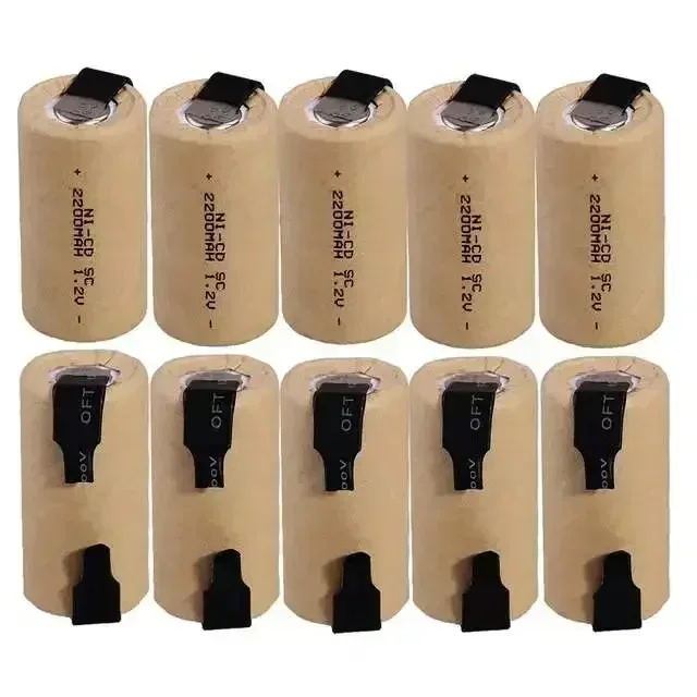 Lowest Price 2-20 Piece SC Battery 1.2v Batteries Rechargeable 2200mAh Nicd Battery Power Tools Akkumulator