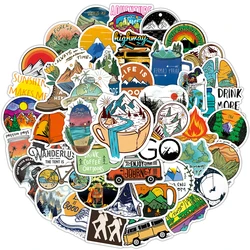 10/30/50/100pcs Outdoor Travel Camping Graffiti Cartoon Stickers decalcomanie Laptop moto Scrapbook adesivo impermeabile giocattolo per bambini