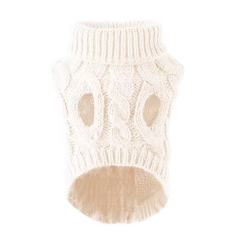 New Pet Small Pet Dog Clothes Sweater Fashion Autumn Winter Solid Fried Dough Twists Knitting Warm Comfort Clothing - Image 7