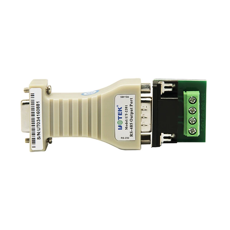Popular Mini RS485 to RS232 Converter Serial Adapter DB9 Connector Bidirectional Transmission 15KV ESD UT-2201 in Stock