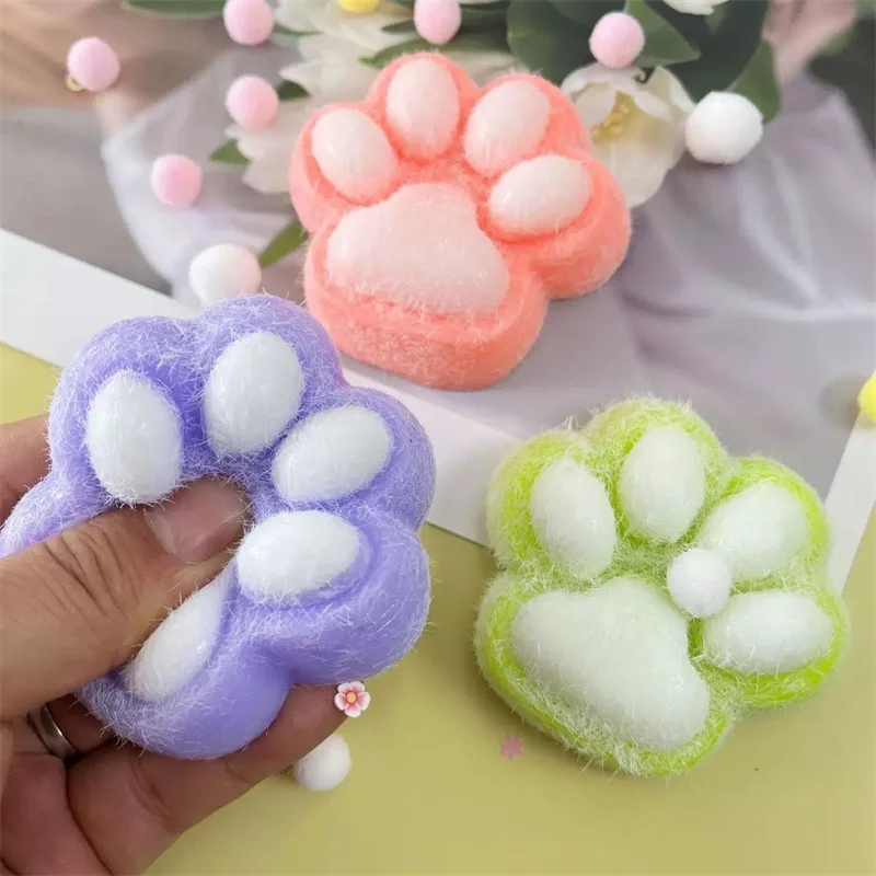 Taba Squishy Cat Paw lindo Fufu Squishy alivio del estrés divertidos juguetes antiestrés cosas novedosas para niños adultos regalo de recuerdo de fiesta