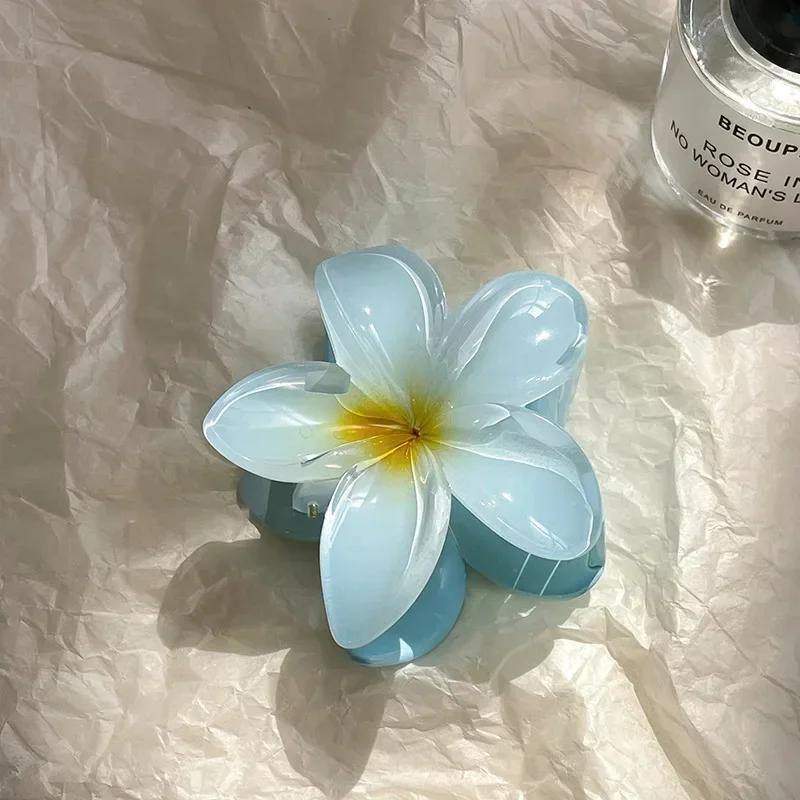 Bohemian Beach Vacation Lily Flower Hair Claw Sweet Hair Clip per le donne artigli per capelli floreali Fashion Girl accessori per capelli regalo