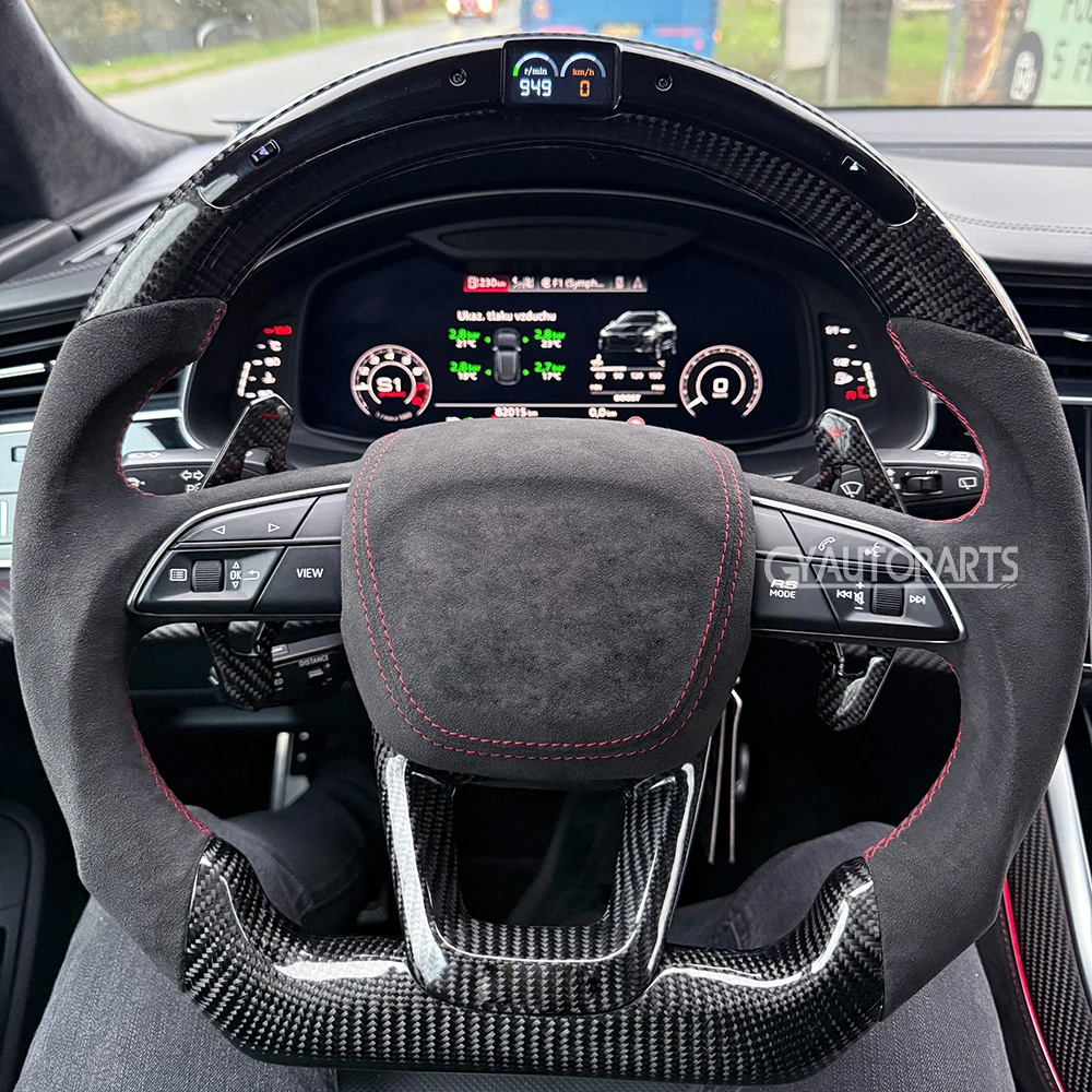

Светодиодный руль для Audi SQ3-SQ7 A5 A6 RS5 RS6 RS7 Q3 Q4 Q5 Q6 Q7 Q8, кастомизированный гоночный руль с индикацией оборотов.