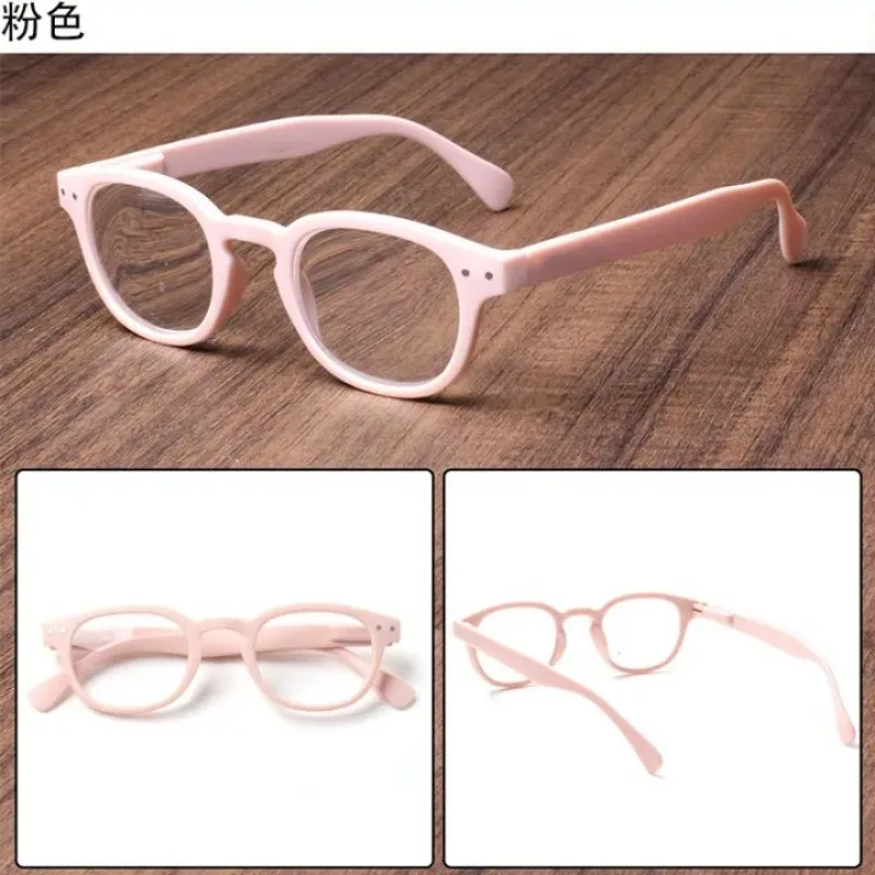 Lesebrille für Männer und Frauen, Sport-Lesebrille mit quadratischem Rahmen, runde Brillen mit Federscharnier, Computerbrille +0+3,5+4,0 – Detail 13