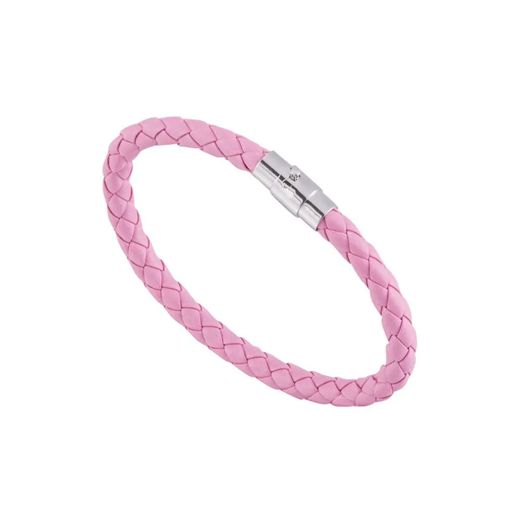 

Trendy Simple PU Leather Women Men Gift Braided Fashion Accessories Magnetic Clasp Bracelet Jewelry