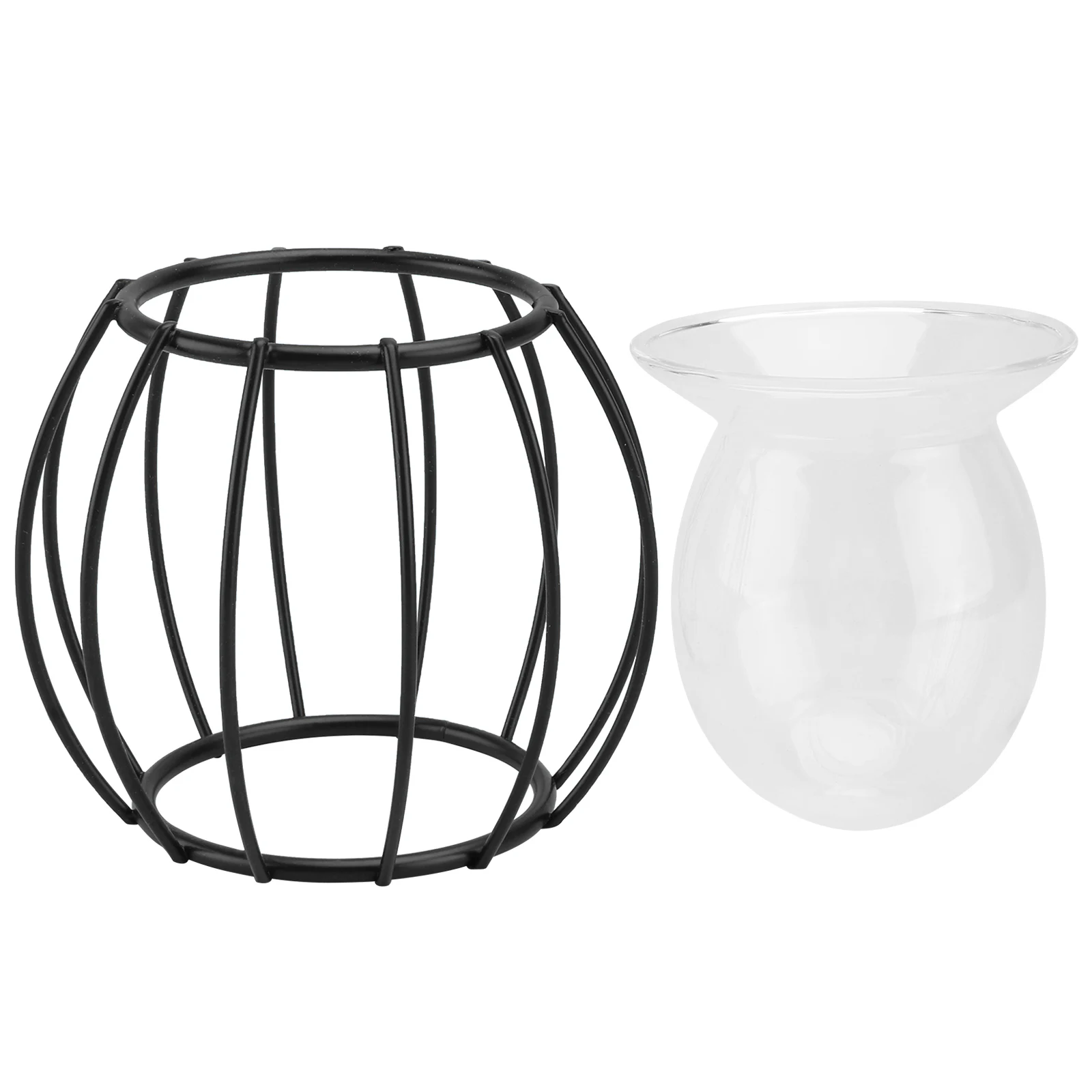 

1Pcs Modern Hydroponic Vase Desktop Flowerpot Iron Rack Ornament Elegant Table Setting Home Decor Decorative Hydroponic Vase