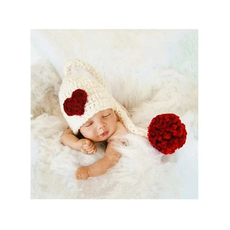 Handmade Knitted Long Tail Hats Newborn Photography Prop Baby Photo Shooting Accessory Children Photography Studio Prop Kit