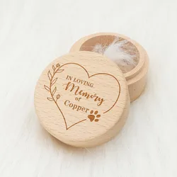 Personalized Keepsake Box For Dog Hair Custom Pet Ashes Urn Wood Box Cremation Funeral Casket Memorial Gift For Loss Of Dog