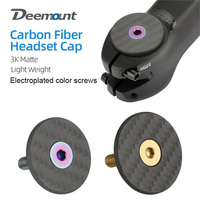 Bike Headset Cap 3K Matt Carbon Fiber Bicycle Stem Headset Top Cap With Screw Mountain Bike Front Fork Top Cover Bike Parts.