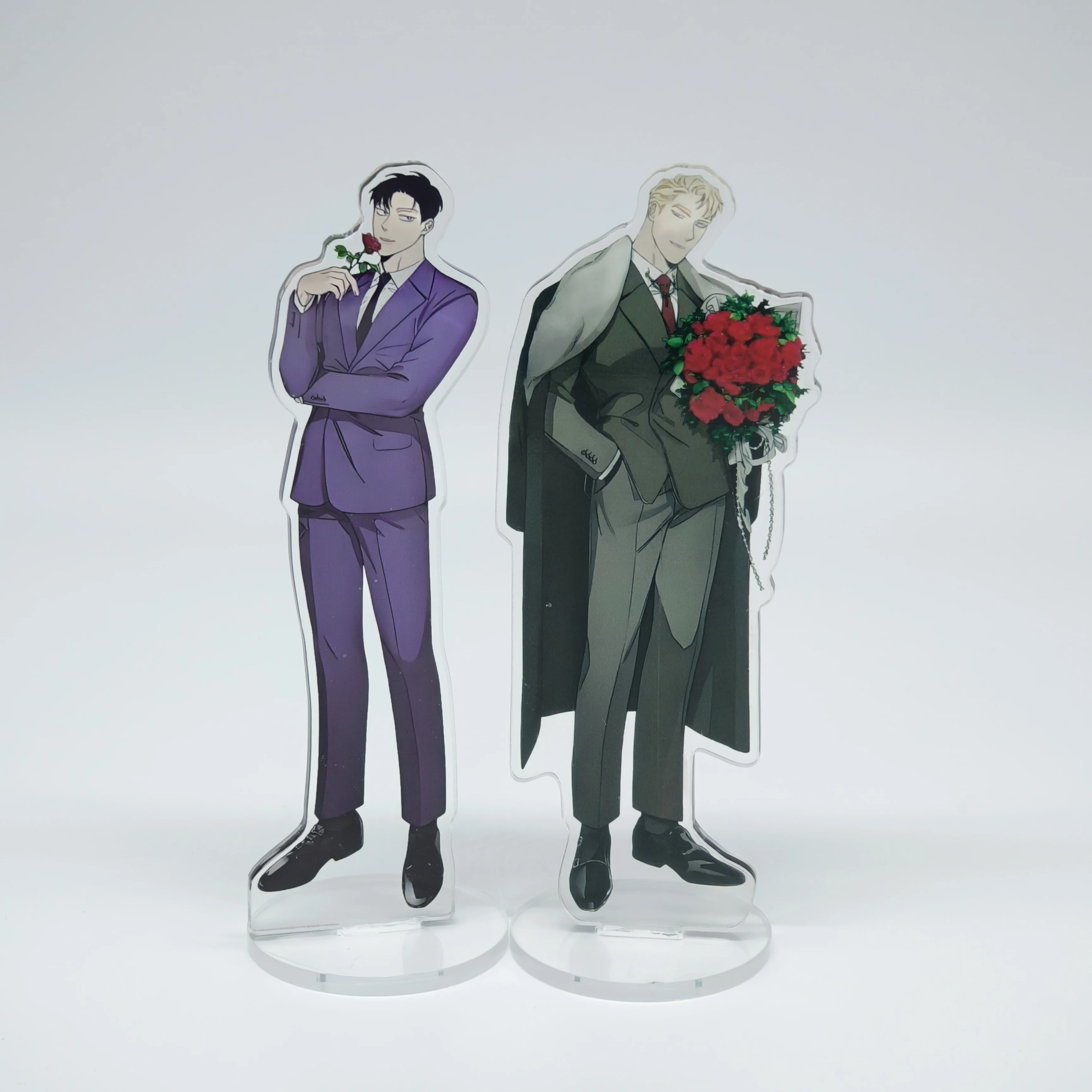 Rose and Champagne 15cm Yaoi BL Acrylic Stand - Stunning Manhwa Couple Figure The Ultimate Fan Collection Gift ﻿
