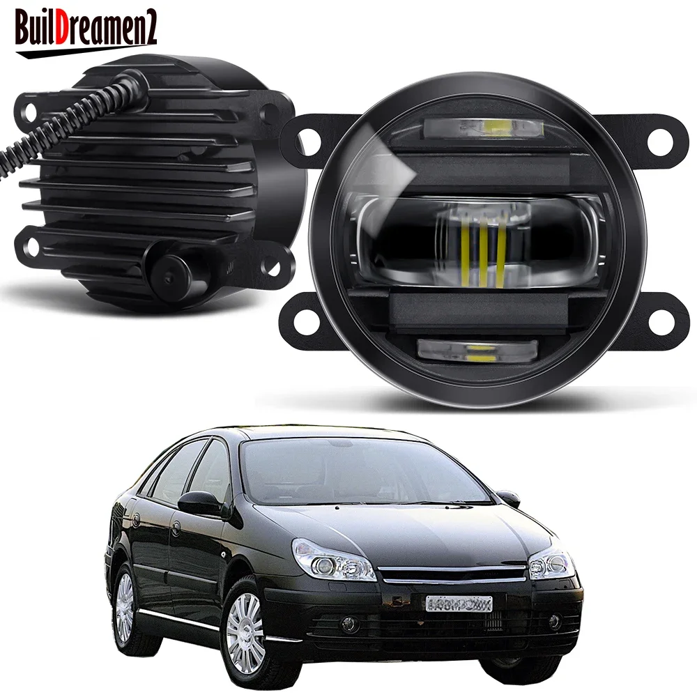 2IN1 Fog Light Assembly + DRL Aluminum Car Front LED Fog Daytime Running Lamp 30W For Citroen C5 2/II Hatchback Break 2004-2015