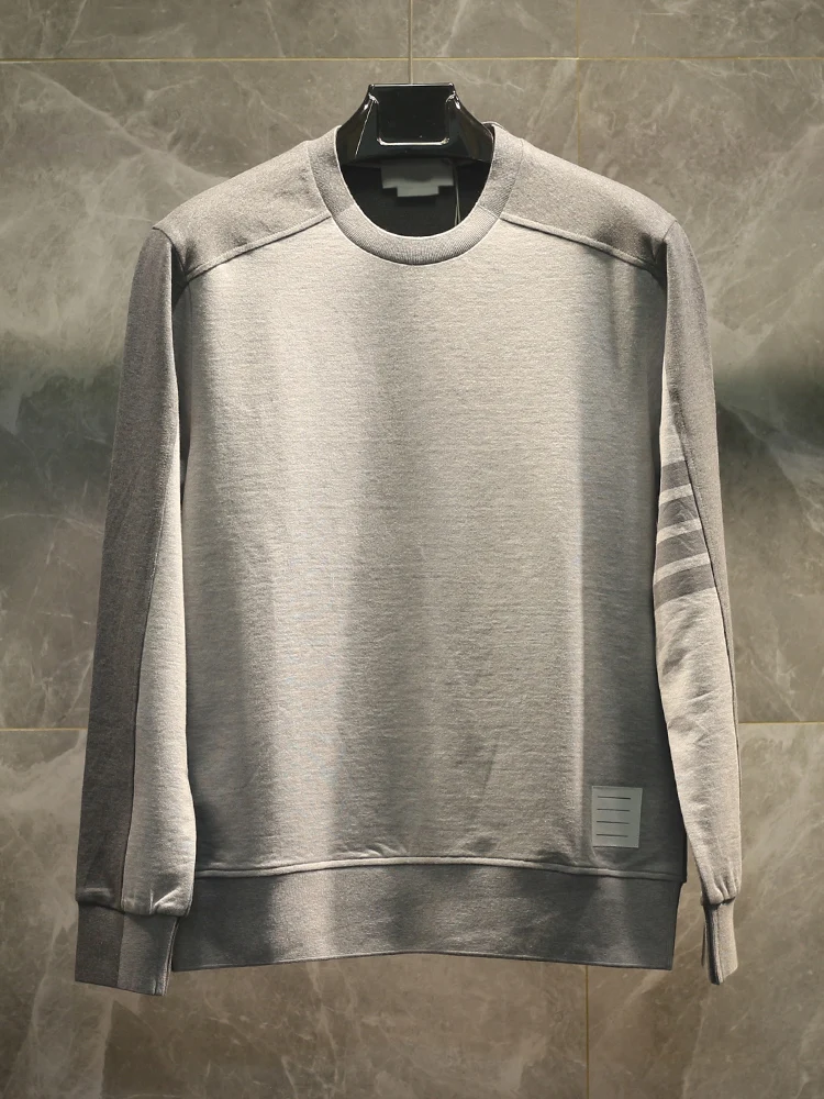 

Новый худи из премиального хлопка для весны и осени, тонкий, повседневный, с круглым вырезом, удлиненными рукавами и элементами пэчворка