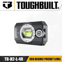 TOUGHBUILT TB-H2-L-4R 360-graden zakniveau Magnetisch waterpas Accessoires voor elektrisch gereedschap