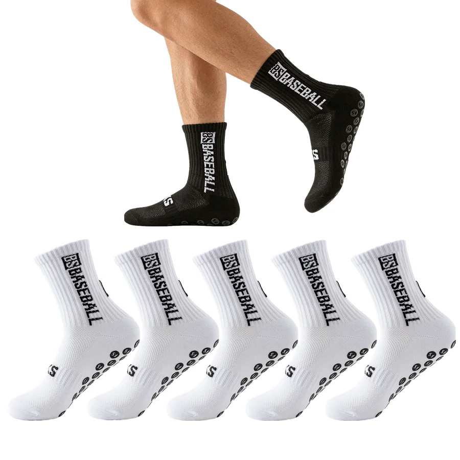 

1/5 пар мужских и женских носков для бега, нескользящие спортивные носки для футбола, баскетбола, футбола, велоспорта, пешего туризма, тенниса, скейтборда