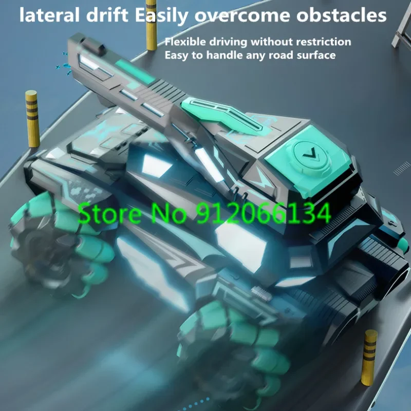 Smart Watch Handgeste Dual Fernbedienung Tanks Auto 2,4 G LED-Beleuchtung seitliches Drift 360 °   Rotation Stunt RC Tank Car Jungenspielzeug