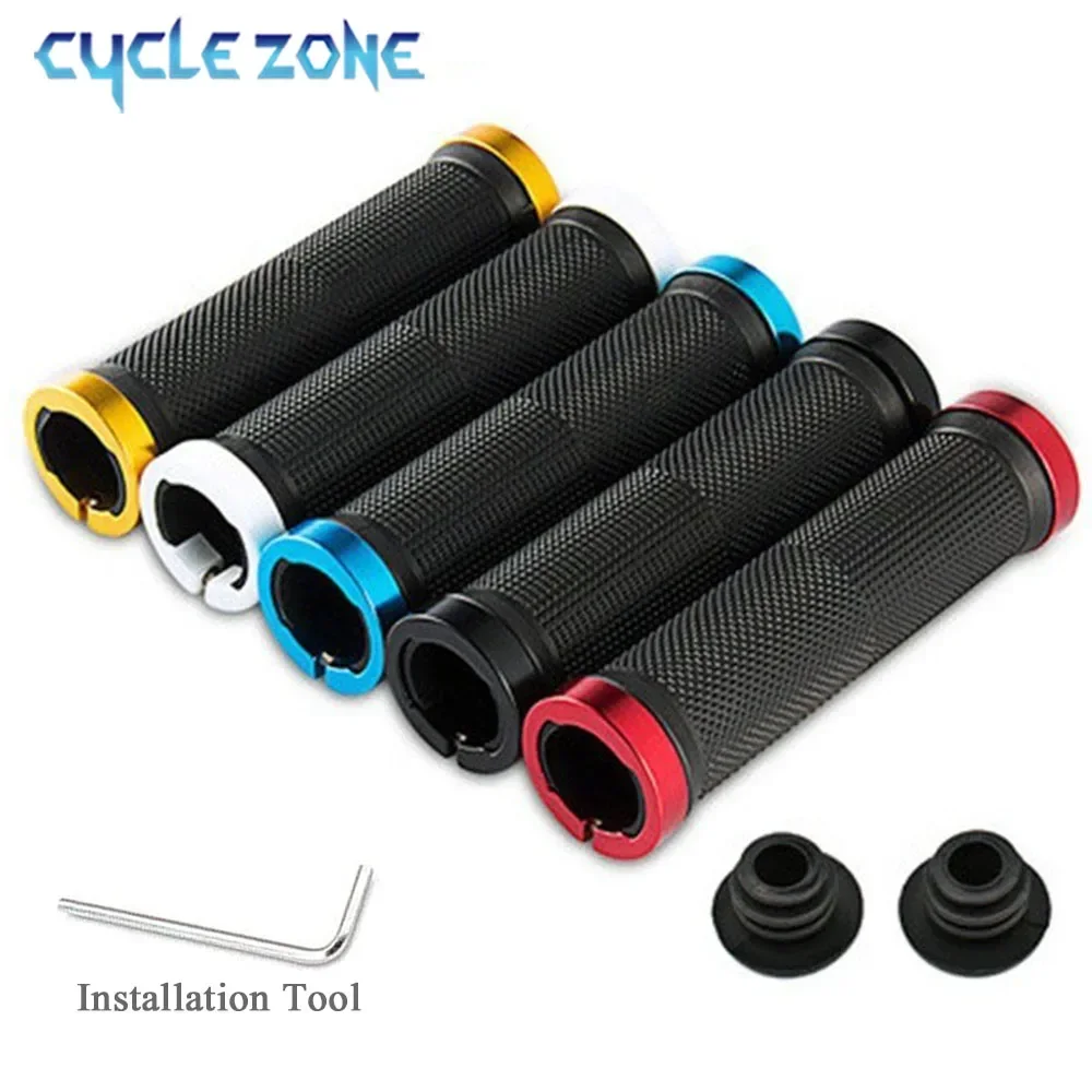 

Bicycle Grips Bike Handbar Grips Rubber Bilateral Lock Mountain MTB Bikes Handlebar Grips Non-slip Cycling Bike Accessories